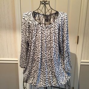 Black and white blouse